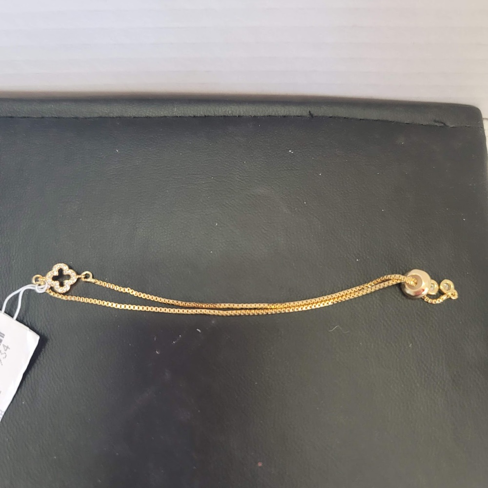 Nordstrom Clove Pave diamond bracelet adjustable Goldtone